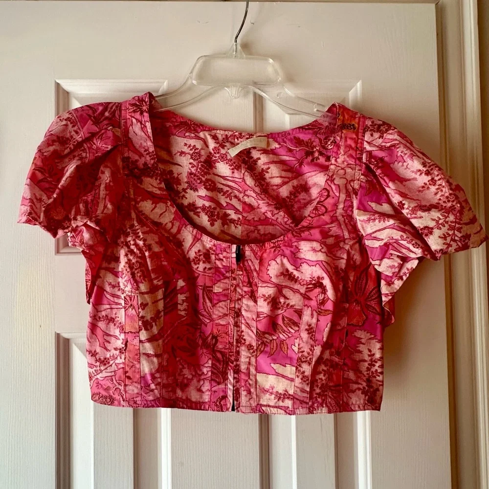 Ulla Johnson Pink Floral Midi 2-Piece Dress Size 2 - Picture 4 of 4